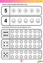 Les couleurs - Nombres : 2eme Maternelle - Cycle Fondamental - PDF à imprimer