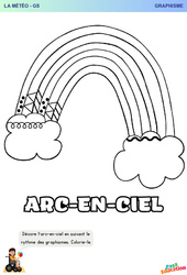 Arc - en - ciel - Météo - Graphisme : 3eme Maternelle - Cycle Fondamental - PDF à imprimer