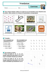 Translation - Exercices avec les corrigés : 3eme Secondaire - PDF à imprimer