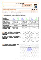 Translation - Examen Evaluation avec la correction : 3eme Secondaire - PDF à imprimer