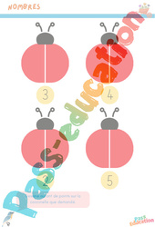 Coccinelle - Printemps - Nombres : 2eme Maternelle - Cycle Fondamental - PDF à imprimer