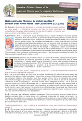 Interview d’Hubert Reeves et de Jean - Louis Etienne - Littérature : 1ere Secondaire - PDF à imprimer