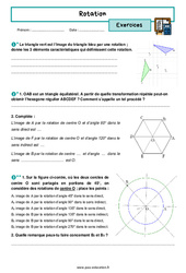 Rotation - Exercices avec les corrigés : 3eme Secondaire - PDF à imprimer