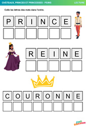 Prince, Reine et Couronne - Lecture : 1ere, 2eme Maternelle - Cycle Fondamental - PDF à imprimer