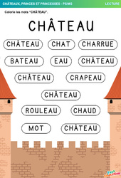 Château - Lecture : 1ere, 2eme Maternelle - Cycle Fondamental - PDF à imprimer