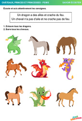 Princesse et Princesses - Savoir écouter en maternelle : 1ere, 2eme Maternelle - Cycle Fondamental - PDF à imprimer