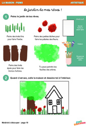 Le jardin de mes rêves - La maison - Artistique : 1ere, 2eme Maternelle - Cycle Fondamental - PDF à imprimer