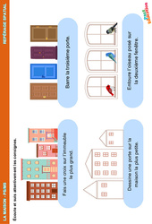 La maison - Repérage spatial en maternelle : 1ere, 2eme Maternelle - Cycle Fondamental - PDF à imprimer