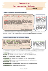Les connecteurs logiques - Cours : 2eme Secondaire - PDF à imprimer