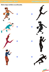 Les athlètes - Discrimination visuelle : 2eme, 3eme Maternelle - Cycle Fondamental - PDF à imprimer