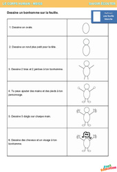 Un bonhomme - Savoir écouter en maternelle : 2eme, 3eme Maternelle - Cycle Fondamental - PDF à imprimer