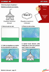 Chapiteau (cirque) - Graphisme / Art visuel : 2eme Maternelle - Cycle Fondamental - PDF à imprimer
