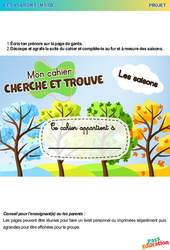 Cherche et trouve - Les 4 saisons - Projet en maternelle : 2eme, 3eme Maternelle - Cycle Fondamental - PDF à imprimer