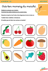 Au marché - Artistique : 3eme Maternelle - Cycle Fondamental - PDF à imprimer