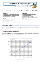 Mini Brevet de mathématiques  - Les annales corrigées 3 : 3eme Secondaire - PDF à imprimer