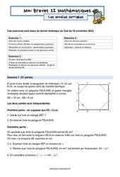 Mini Brevet de mathématiques  - Les annales corrigées 12 : 3eme Secondaire - PDF à imprimer