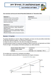 Mini Brevet de mathématiques  - Les annales corrigées 14 : 3eme Secondaire - PDF à imprimer