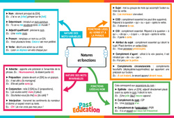 Natures et fonctions - Carte mentale : 3eme Secondaire - PDF à imprimer