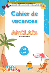 Anglais - Summer - Cahier de vacances gratuit : 4eme, 5eme Primaire - PDF à imprimer