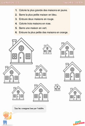 Maison, petite et grande - Savoir écouter en maternelle : 3eme Maternelle - Cycle Fondamental - PDF à imprimer