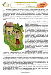 Paolo et l’ogre - Littérature : 6eme Primaire, 1ere Secondaire - PDF à imprimer