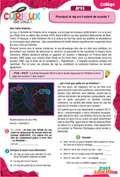 Pourquoi le rap a - t - il autant de succès ? - Curieux de tout : 1ere, 2eme, 3eme Secondaire - PDF à imprimer