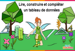 Lire, construire et compléter un tableau de données - Vidéo La Fée des Maths : 4eme, 5eme, 6eme Primaire - PDF à imprimer