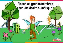 Placer les grands nombres sur une droite numérique - Vidéo La Fée des Maths : 4eme, 5eme Primaire - PDF à imprimer