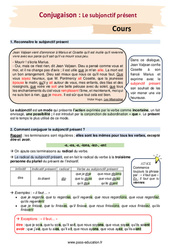 Le subjonctif présent - Séquence complète : 2eme Secondaire - PDF à imprimer