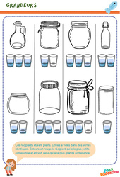 Les Contenants - Grandeurs : 3eme Maternelle - Cycle Fondamental - PDF à imprimer