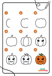 Automne - Dessins à étapes : 1ere, 2eme, 3eme Maternelle - Cycle Fondamental - PDF à imprimer