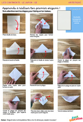 Bateau - Origami - Artistique : 3eme Maternelle - Cycle Fondamental - PDF à imprimer