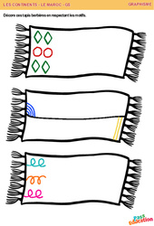 Tapis berbères - Graphisme : 3eme Maternelle - Cycle Fondamental - PDF à imprimer