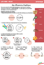 Les illusions d’optique - Artistique : 3eme Maternelle - Cycle Fondamental - PDF à imprimer