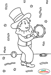 L'enfant au tambour - Coloriage sur le carnaval : 2eme, 3eme Maternelle, 1ere Primaire - PDF à imprimer