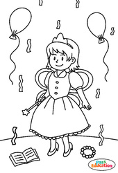 La fée - Coloriage sur le carnaval : 2eme, 3eme Maternelle, 1ere Primaire - PDF à imprimer