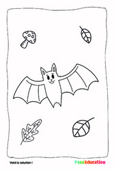 Chauves - souris - Coloriage : 2eme, 3eme Maternelle - Cycle Fondamental - PDF à imprimer