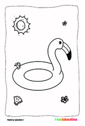 Bouée Cygne - Coloriage : 2eme, 3eme Maternelle - Cycle Fondamental - PDF à imprimer