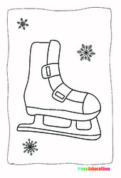 Patins à glace - Coloriage : 2eme Maternelle - Cycle Fondamental - PDF à imprimer