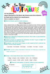 Dans le village gaulois - Les petits illustrateurs : 3eme Primaire - PDF à imprimer