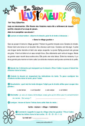 Dans le village gaulois - Les petits illustrateurs : 2eme Primaire - PDF à imprimer