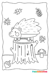 Automne - Coloriage : 3eme Maternelle, 1ere, 2eme Primaire - PDF à imprimer