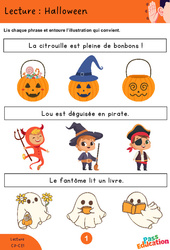 Halloween - Lecture : 1ere, 2eme Primaire - PDF à imprimer