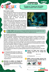 Pourquoi le Triangle des Bermudes éveille - t - il autant notre curiosité ? - Curieux de tout : 1ere, 2eme, 3eme Secondaire - PDF à imprimer