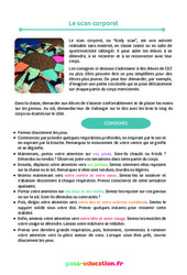 Le scan corporel - Activités relaxation : Primaire - Cycle Fondamental - PDF à imprimer