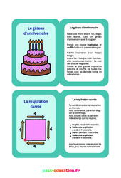 8 cartes avec des exercices de respiration : Primaire - Cycle Fondamental - PDF à imprimer