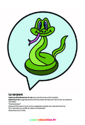 Le serpent - Poster - Activité respiration du  au  : Primaire - Cycle Fondamental - PDF à imprimer