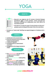 Principes du Yoga à l'école : Primaire - Cycle Fondamental - PDF à imprimer