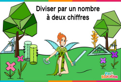 Diviser par un nombre à deux chiffres - Vidéo La Fée des Maths : 6eme Primaire - PDF à imprimer