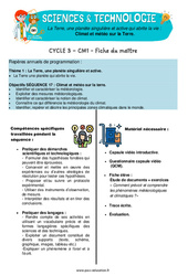 Séquence - Fiche de préparation La terre et les conditions de vie ...